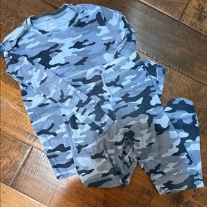 GAP Kids Gray Camouflage Pajama Set